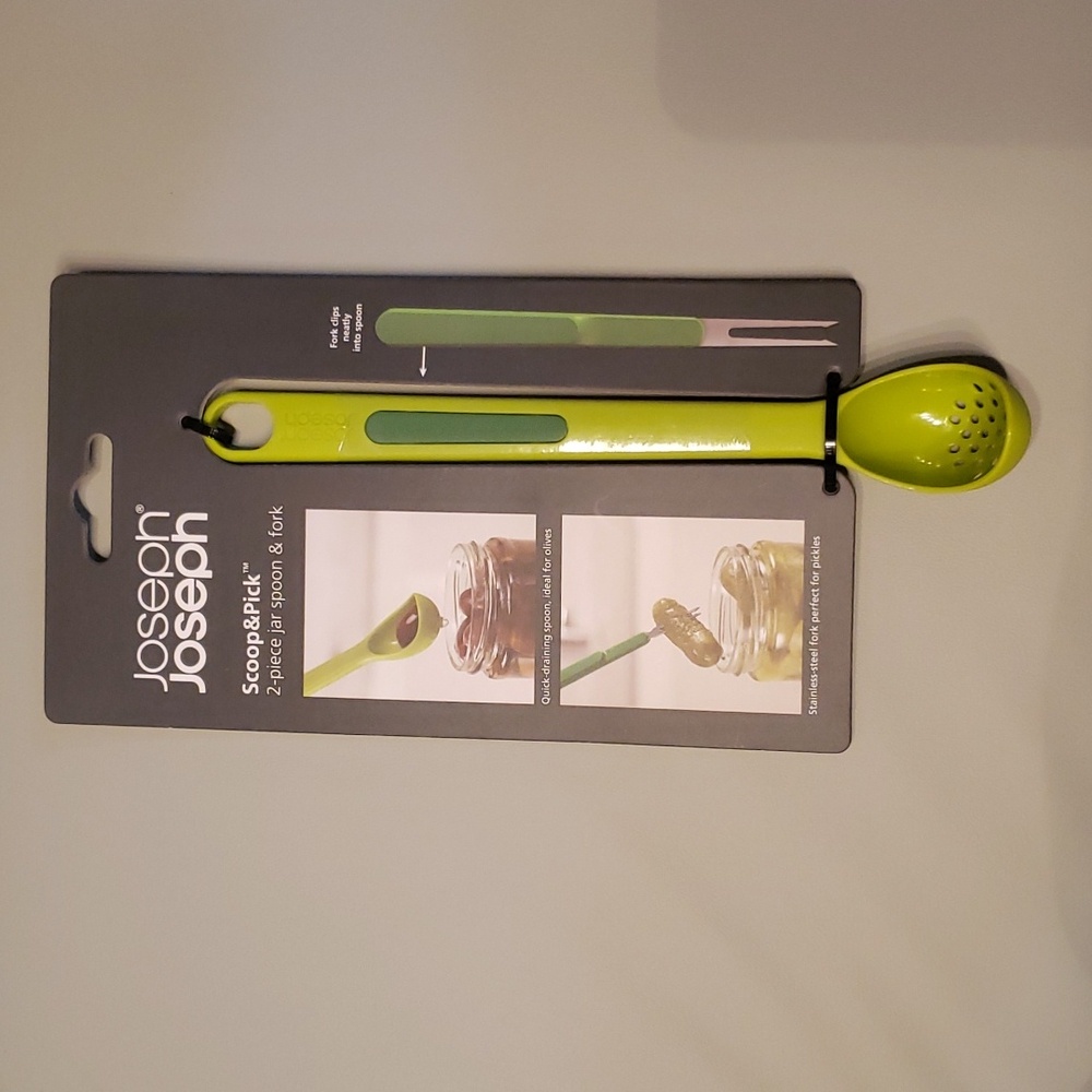 Joseph Joseph Scoop & Pick 2 Piece jar spoon & fork NEW